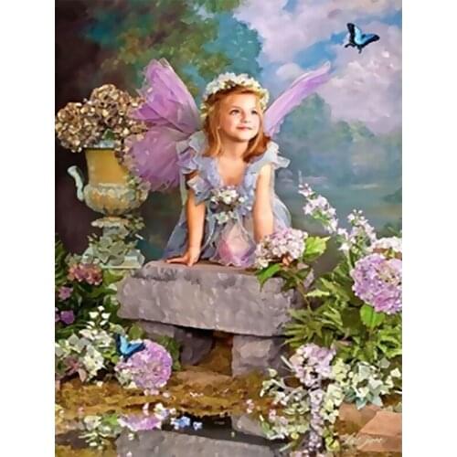 Frame Picture Angel girl Figure Painting Diy Painting By Numbers Wall Art Coloring By Numbers Diy Home Decors Acrylic Gift