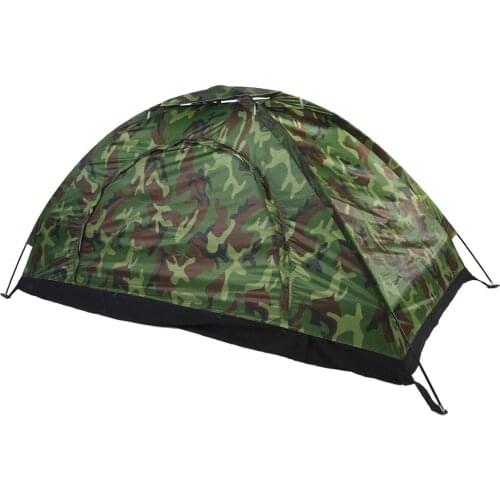 Single Camouflage Outdoor Recreational Camping Camping Tent, Waterproof Sunshade, Easy To Carry and Build