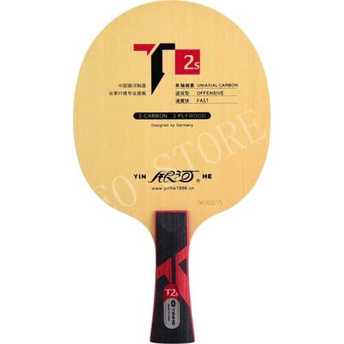 Genuine Yinhe Galaxy T-2S Table Tennis Blade (T2s,3wood + 2 carbokev) Ping Pong Racket Base Raquete De Ping Pong