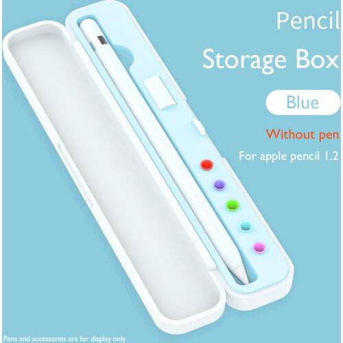 Pencil Storage Box for Apple Pencil Holder Cover Portable ABS Silicone Carrying Case for Apple Pencil Pen Nib Holder Accessories