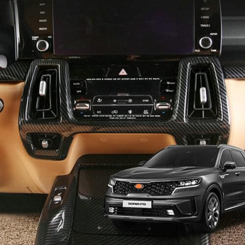 It is suitable for Kia Sorento mq4 interior decoration 2021 modified carbon grain central control panel decoration