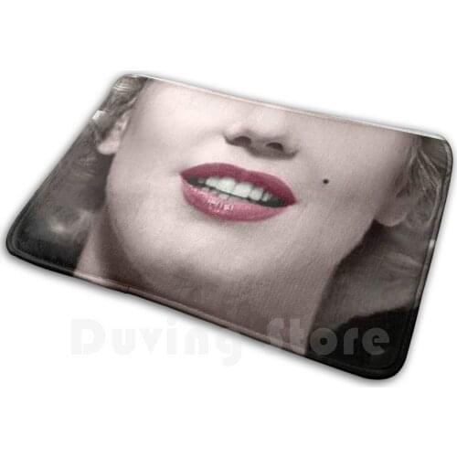 Marilyn Portrait Carpet Mat Rug Cushion Soft Non-Slip Marilyn Monroe Marilyn Icon Gum Artistic Funny Smile Norma Jean