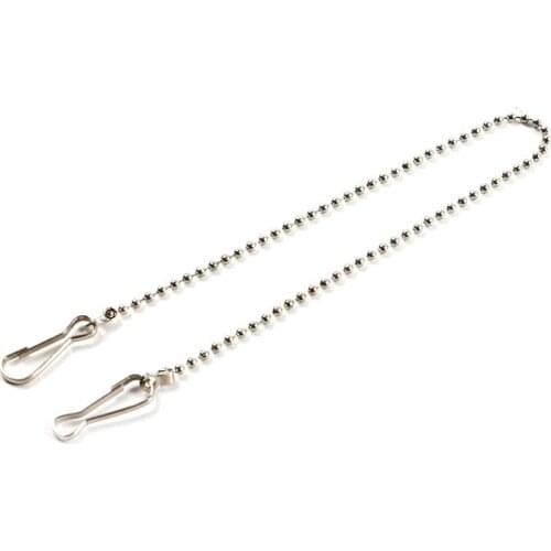 Poster Hanging Chains Beaded, Metal Ball Chain with Clips End Steel Security Banner Hanger Cord Price Tag String Signage Lanyard