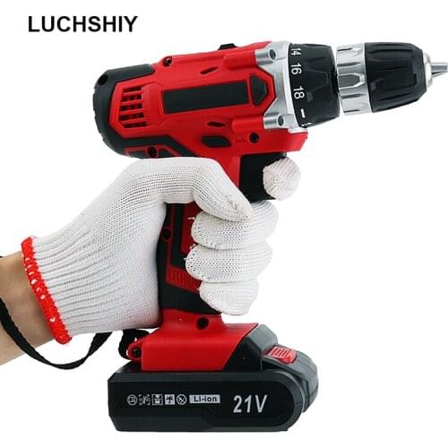 Professional Electric Screwdrivers Cordless Drills Brushless Impact Drills With Accessories 21V16.8V12.6V Electric Tools 3/8Inch