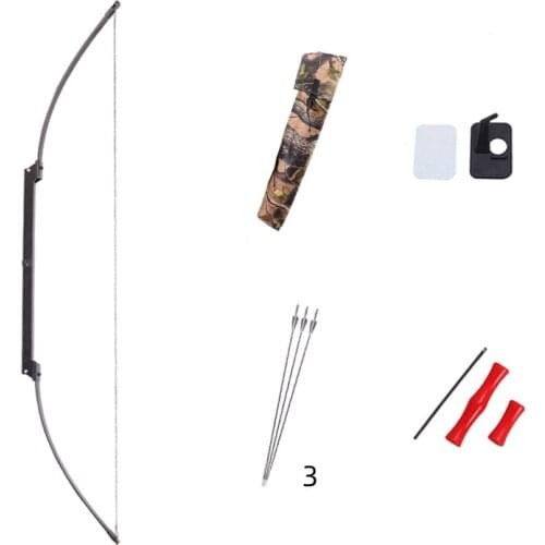 Archery Hunting Bow Handle Aluminum Alloy 40 Lbs Outdoor Folding Bow Strap 6 Arrows Archery Hunting Arrow Set