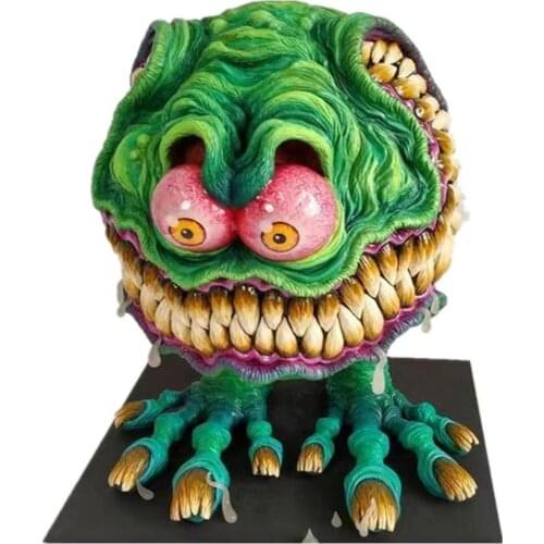 Garden Resin Crafts Sculpture Angry Big Mouth Resin Statue Scary Halloween Decoration Figurines Home Decoration Ornaments