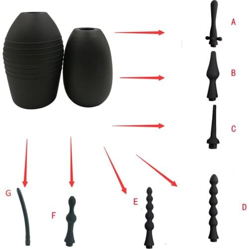 CamaTech 250ml/320ml Silicone Enema Syringe Bulb Accessory For Anal Douche Nozzle Cleaning Vaginal Cleanser Container Attachment