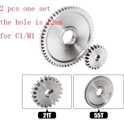 Free shipping 2pcs one set Simant SIEG: S / N: 10084A lathes and milling machines C1 M1 metal gear mini lathe gears Metal