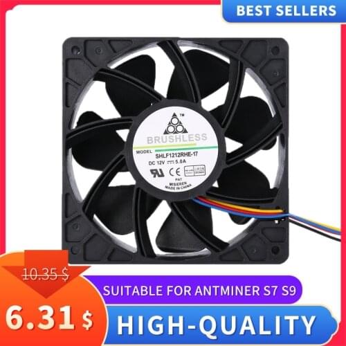 ACEHE 7500RPM DC12V 5.0A Miner Cooling Fan For Antminer Bitmain S7 S9 4-Pin Connector Brushless Replacement Cooler Low Noise