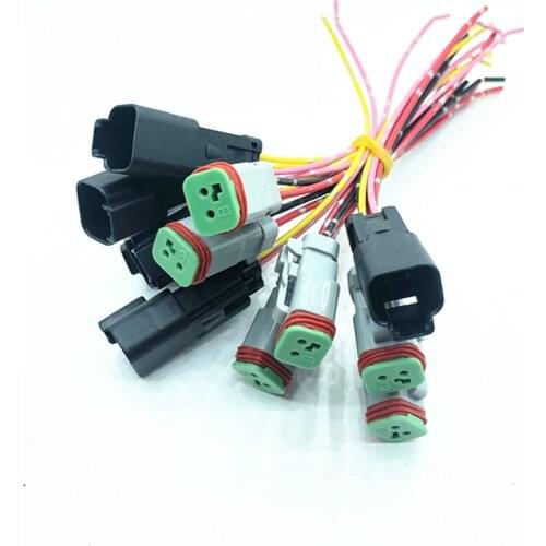 For CATERPILLAR CAT KOMATSU PC 7 high temperature wire plug Small square plug Hydraulic pump solenoid valve plug Excavator parts