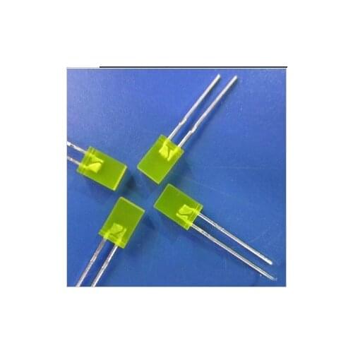 Yellow 02-50 100pcs/LOT 2X5X7 square LED Yellow light-emitting diode