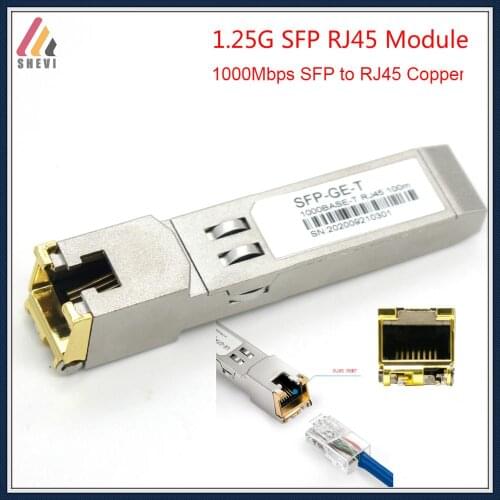 1.25G SFP RJ45 SFP Module 1000Mbps SFP Copper RJ45 sfp Transceiver Module Compatible with Cisco/Mikrotik Gigabit Ethernet Switch