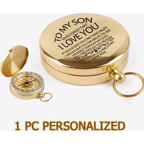 1pc Cusotmized Engrave Compass For Grandson Dropshipping Personalized Christmas Gifts Navigator Functional Compass 2021 ZNZ039