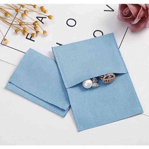 10 Microfiber Velvet Jewelry Packaging Pouches for Earrings Necklace Christmas Jewellery Wedding Gift Package Can Personalized