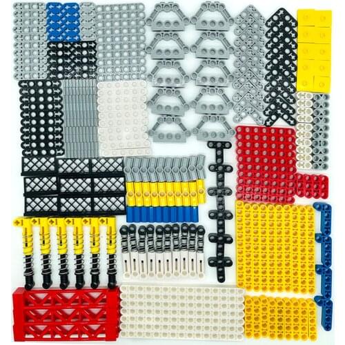 243Pcs DIY Base Hole Beam Parts For Standard Building Block Brands For Children Educational Toys Birthday Gift - Random Color