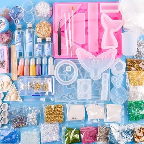 247pcs/set Silicone Mold Set Expoy UV Resin Hard glue Casting Molds DIY Jewelry Making Findings Tools Set Wholesale Dropshipping