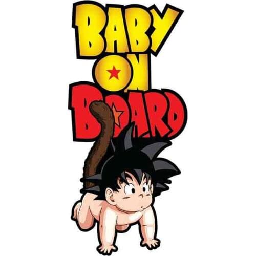 Creative Car Sticker Baby on Board Decals for FOR Dragonball Goku Cartoon Car Styling JDM Auto Accessories Vinyl Accessories