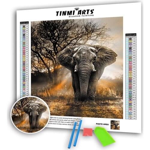 5d Diamond Painting Animal Full Round Drill Animal New Arrival Diamond Embroidery Elephant Decorations For Home Sticker Wall