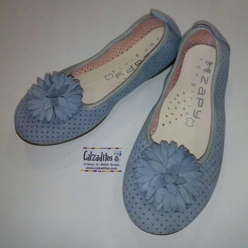 Ballerinas suede chopped gray with rosette of Dobsons.com Girls
