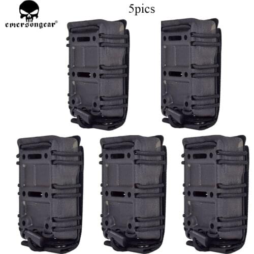 EMERSON 5.56mm Magazine Pouch M4 AR15 556 5.56 223 Tactical MOLLE Scorpion Adjustable Holster Mag Carrier Case Multicam Balck