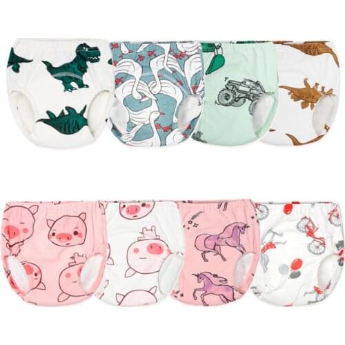 Childs Underwear Baby Diaper Pants Childs Toilet Training Underwear Waterproof Panties Learning Pants Cotton Washable