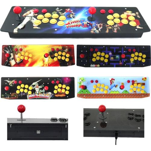 RAC-J500T 2 Players Double Arcade Joystick USB Wired Controller For PC Computer Acrylic Artwork Panel Metal Case
