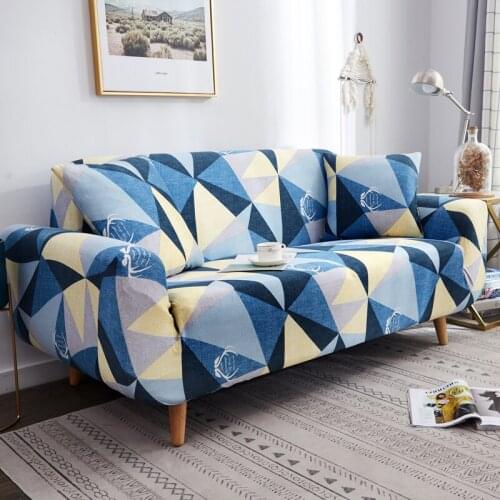 Geometric/flower printed sofa covers stretch for living room couch cover elastic slipcovers cheap home decoration new style