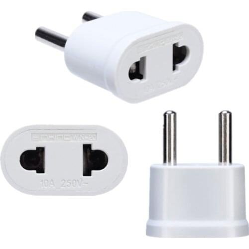 European EU Travel Plug Adapter American US To EU Euro Power Adapter Outlet AC Converter Electrical Sockets