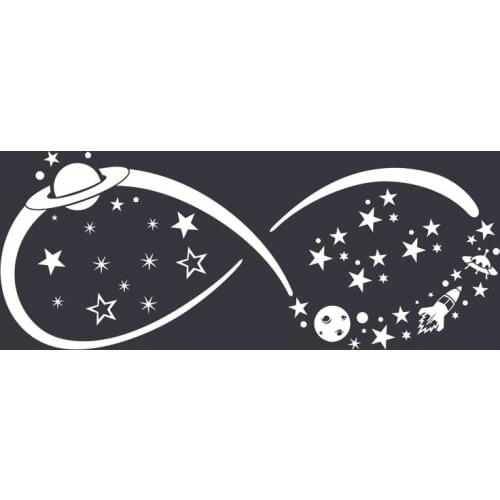 Wall sticker for Costellation Planet Space Stars Outer decor space wall decals Rocket Ship Astronaut Decal Kids Bedroom HY698