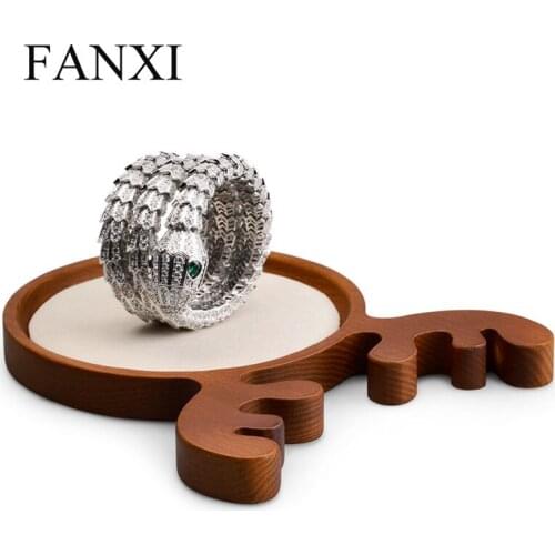 Oirlv Jewelry Display Wood Ring Pendant Display Tray Antlers Jewelry Display Stand Ear Stud Organizer Tray