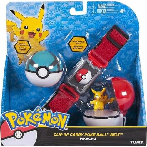 5 style Pokemones Ball With Figure Belt Action Model Toys Retractable Belt Gifts Kids Toys in box