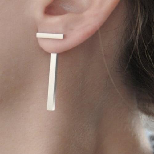 New Brinco Punk Statement Bijoux T Letter Earrings For Women Jewelry Stud Earings Mujer Boucles d'oreilles Party oorbellen