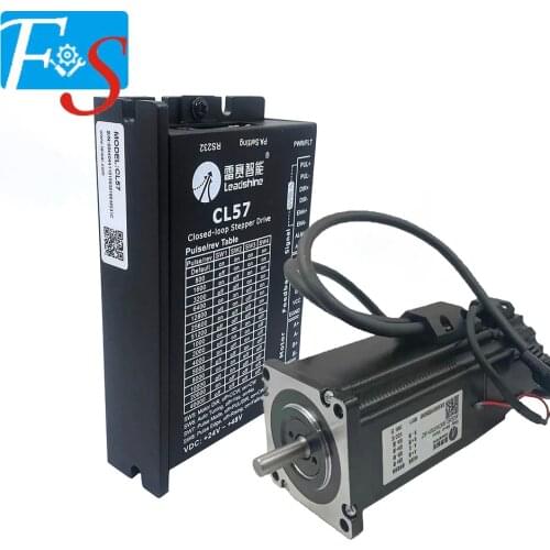 CNC Controller Kit Leadshine NEMA24 Closed Loop Stepper Motor 3N.m With brake 60CME30X-BZ +CL57 Closed Loop Servo Driver