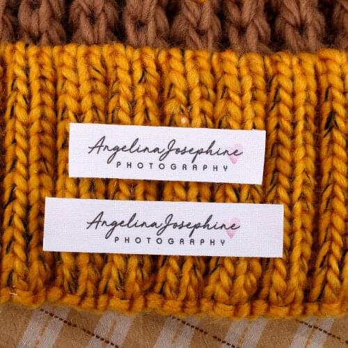 Sewing labels, cotton swabs, clothing labels, high quality printing labels, heart handmade labels (MD2004)