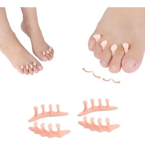 Silicone Gel Foot Toe Separator & Thumb Hallux Valgus Protector&Bunion Adjuster Bicyclic Thumb Orthopedic Braces Correct Insoles
