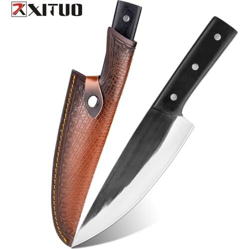 XITUO Chef Knife Handmade Forged Kitchen Knives Professional Butcher Knife Sharp Cleaver Knives Meat Slicing Knife Drop Shipping