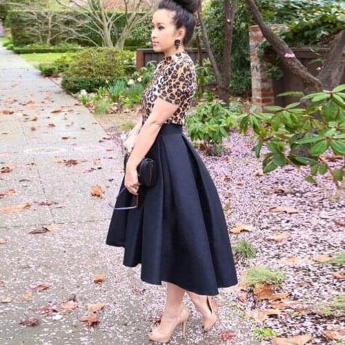 Black Fashion High Low Satin Skirts Women Office Lady Anke Length Zipper Female Maxi Satin Skirt Zipper Custom Made Clothing