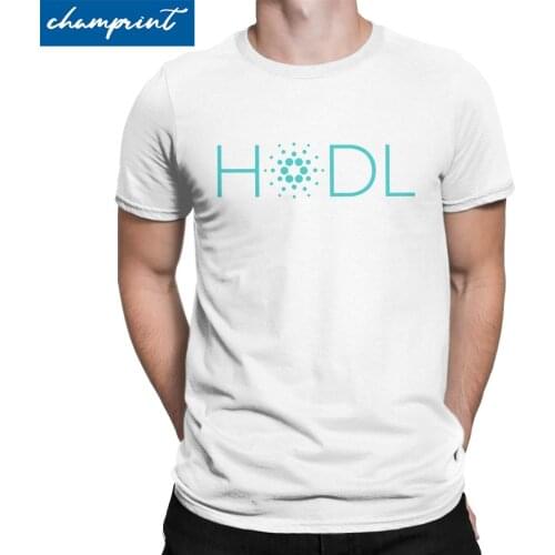 Funny Cardano HODL T-Shirts Men Womens Crew Neck Cotton T Shirts ADA Crypto Coin Cryptocurrency Short Sleeve Tees Summer Tops