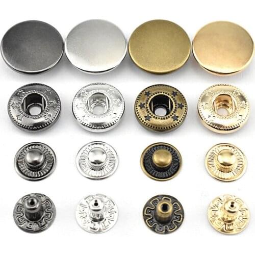 10Set Metal Snap Fastener Press Stud Rivet Sewing Leather Button Craft For Clothes Garment DIY Decoration Accessories