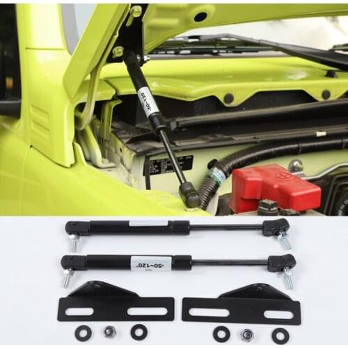 YCCPAUTO 2Pcs Car Stainless Steel Hood hydraulic Rod For Suzuki Jimny 2019+ Auto Accessories