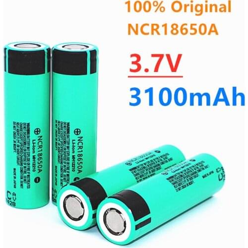 2021 New 100% Original NCR18650A 3100mAh 3.7V 18650 Rechargeable Lithium li-ion Battery For Flashlight Laptop Batteries