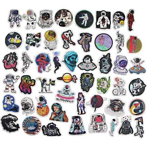 49Pcs/Set Outer Space Graffiti Stickers Astronaut For Luggage Motorcycle Laptop Refrigerator Toy Car Pvc Waterproof Sticker