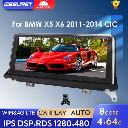10.25 inch Android Car Stereo Radio Multimidia GPS NAVI Player For BMW X5 E70 X6 E71 2011 2012 2013 2014 CIC TPMS Audio CarPlay