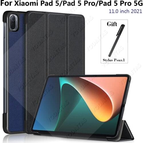 For Xiaomi Mi Pad 5 Case Capa 11" Folding PU Leather Stand Protective Tablet Funda For Xiaomi Mi Pad 5 Pro Case For Mipad 5 pro