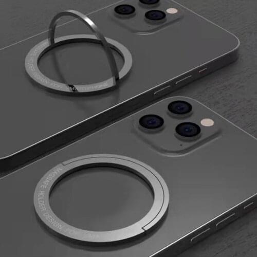 Magnetic Ring Phone Holder Portable Round Metal Business Lazy Stand Foldable Desk Stable Bracket For Tablet Samsung iPhone 12