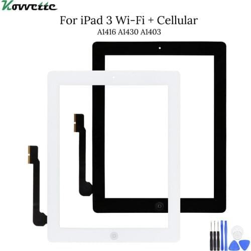 For iPad 3 Wi-Fi + Cellular A1416, A1430, A1403 touch screen digitizer glass panel