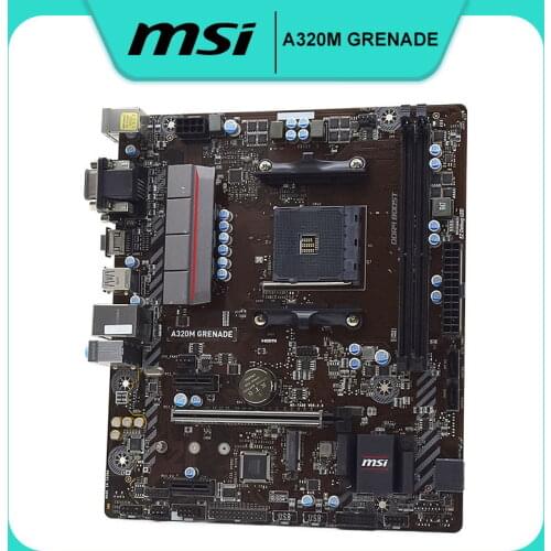 For MSI A320M GRENADE PC Desktop Motherboard Socket AM4DDR4 M.2 SATA3 A320M A320 USB3.0 Micro ATX used Mainboard
