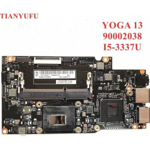 For Lenovo Yoga 13 Yoga13 Laptop Motherboard P/N 90002038 CPU I5-3337U GPU HM76 Integrated DDR3 Motherboard 100% fully tested