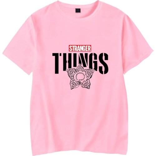 Aikooki High Quality Stranger Things T shirt Men/Women Casual Round Neck Loose T-shirt Print Stranger Things Hip Hop T-shirt