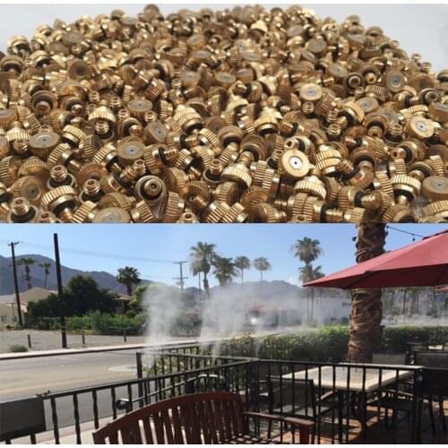 S047 Brass Mist Nozzles 10/24UNC Threaded Misting Fogging Spray Water Sprinkler Head 0.1-0.8mm mister for cooling humidification